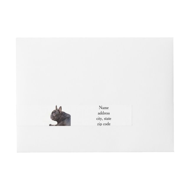 French Bulldog Wraparound Address Label (Front)