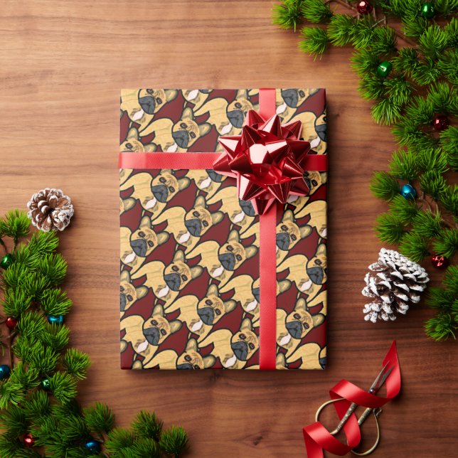 French Bulldog Wrapping Paper (Holiday Gift)