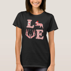 French Bulldog Xmas Red Plaid Reindeer Ugly Chris T-Shirt