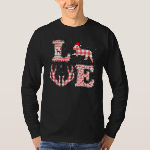 French Bulldog Xmas Red Plaid Reindeer Ugly Chris T-Shirt