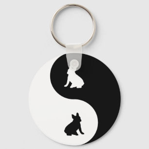 French Bulldog Yin Yang Key Ring