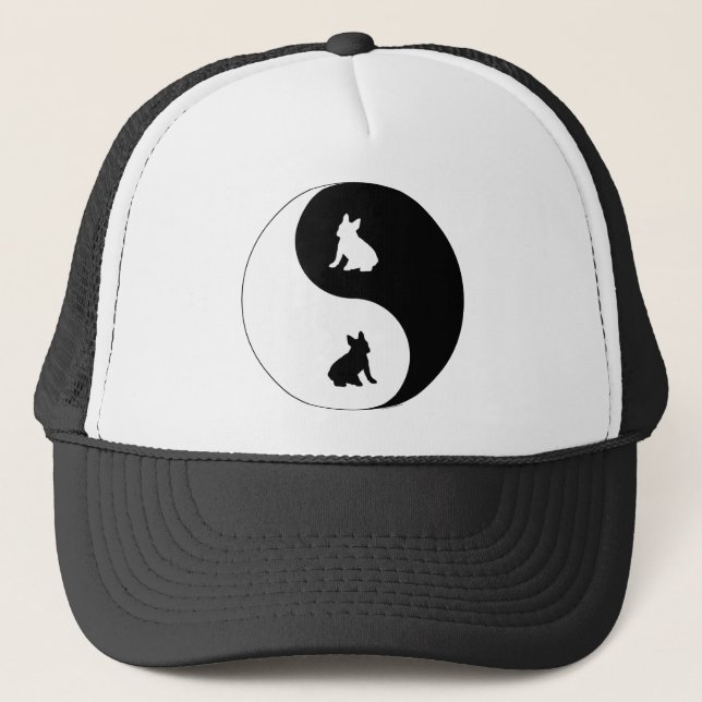 French Bulldog Yin Yang Trucker Hat (Front)