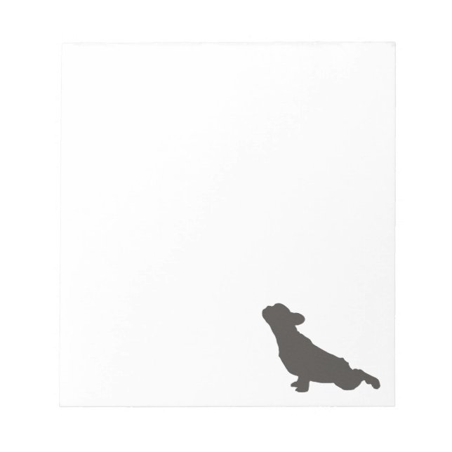 French Bulldog Yoga Dog Notepad (Front)