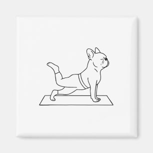 French Bulldog Yoga Funny Frenchie Magnet