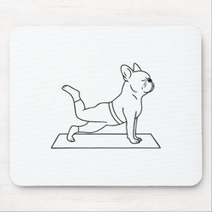 French Bulldog Yoga Funny Frenchie Mouse Pad