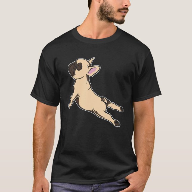 French Bulldog Yoga - Funny Frenchie T T-Shirt (Front)