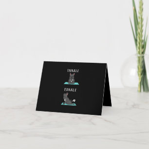 French Bulldog Yoga Inhale Exhale Funny Dog Gift . Card