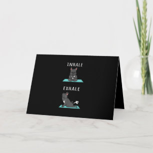 French Bulldog Yoga Inhale Exhale Funny Dog Gift . Card
