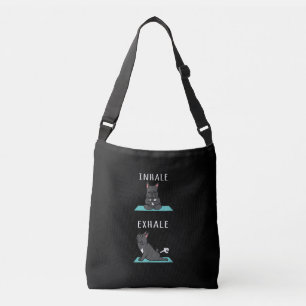 French Bulldog Yoga Inhale Exhale Funny Dog Gift Crossbody Bag