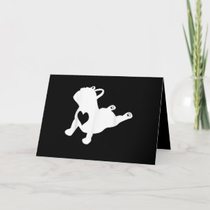 French Bulldog Yoga Love Heart Frenchie Workout Card