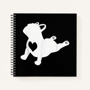 French Bulldog Yoga Love Heart Frenchie Workout Notebook