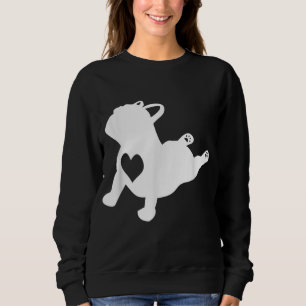 French Bulldog Yoga Love Heart Frenchie Workout Sweatshirt