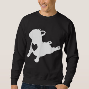 French Bulldog Yoga Love Heart Frenchie Workout Sweatshirt
