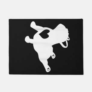 French Bulldog Yoga Pose Love Heart Gift Doormat
