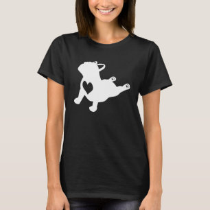 French bulldog yoga pose shirt with love heart fre
