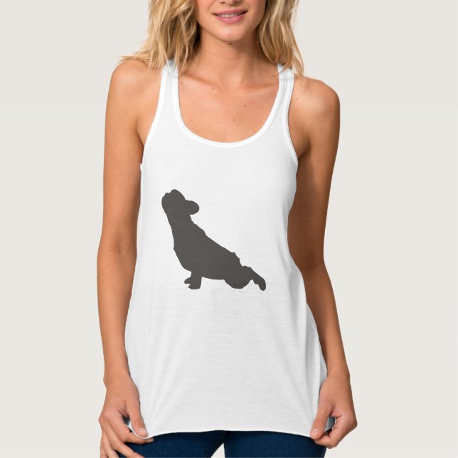 French Bulldog Yoga Pose Singlet (Front)