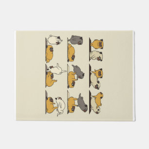 French Bulldog Yoga Poses   Dog Yoga Lovers Doormat
