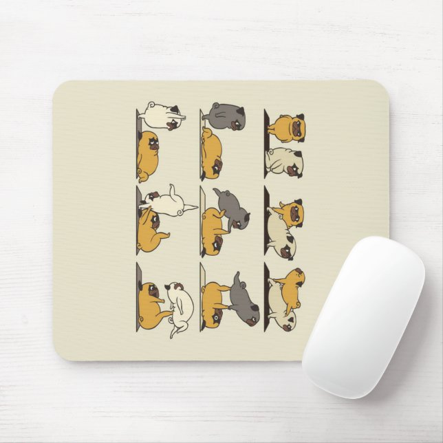 French Bulldog Yoga Poses | Dog Yoga Lovers Mouse Pad (With Mouse)
