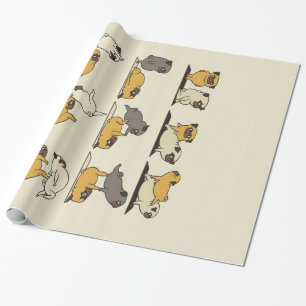 French Bulldog Yoga Poses Dog Yoga Lovers Wrapping Paper