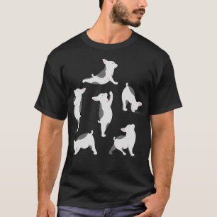French Bulldog Yoga Poses Funny Cute Frenchie Dog T-Shirt