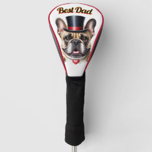 French Bulldog Zylinder Französische Bulldogge  Golf Head Cover