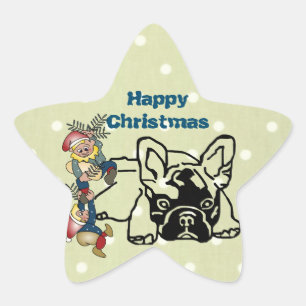 French Bulldogge Christmas stickers