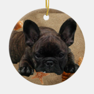 French Bulldogge Christmas tree ornamentation Ceramic Tree Decoration