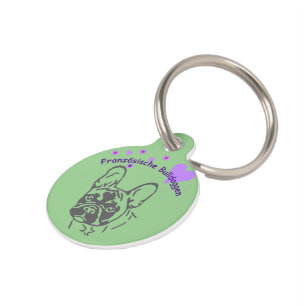 French Bulldogge collar supporter dog mark Pet Tag