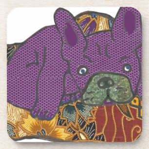 French Bulldogge on their cushion Coaster