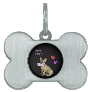 French Bulldogge  Pet ID Tag