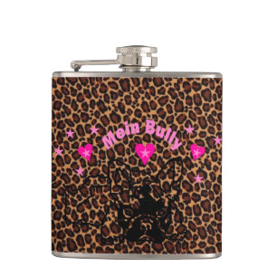 French Bulldoggen flat man Hip Flask