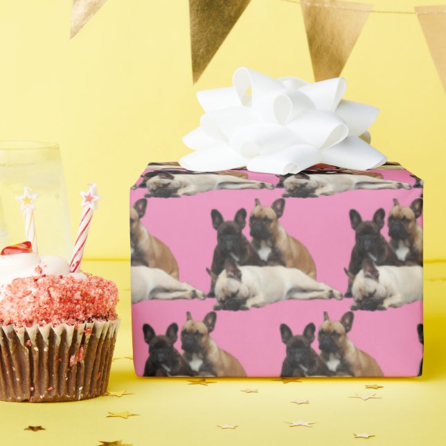 French Bulldoggen gift paper (Birthday Party)