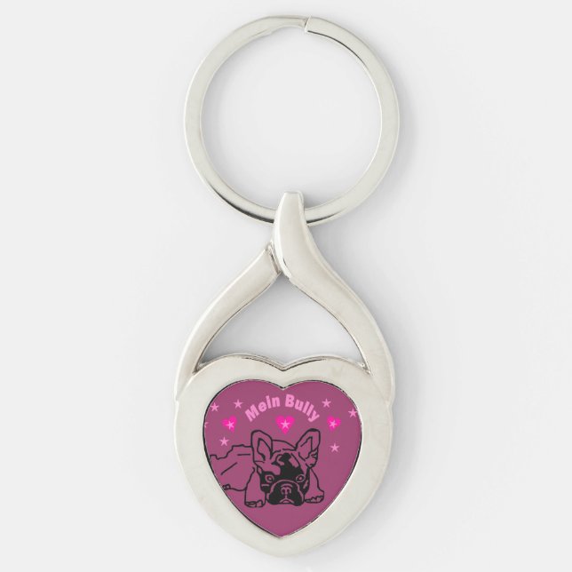 French Bulldoggen Key Key Ring (Front)