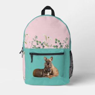 French Bulldoggen Printed Backpack