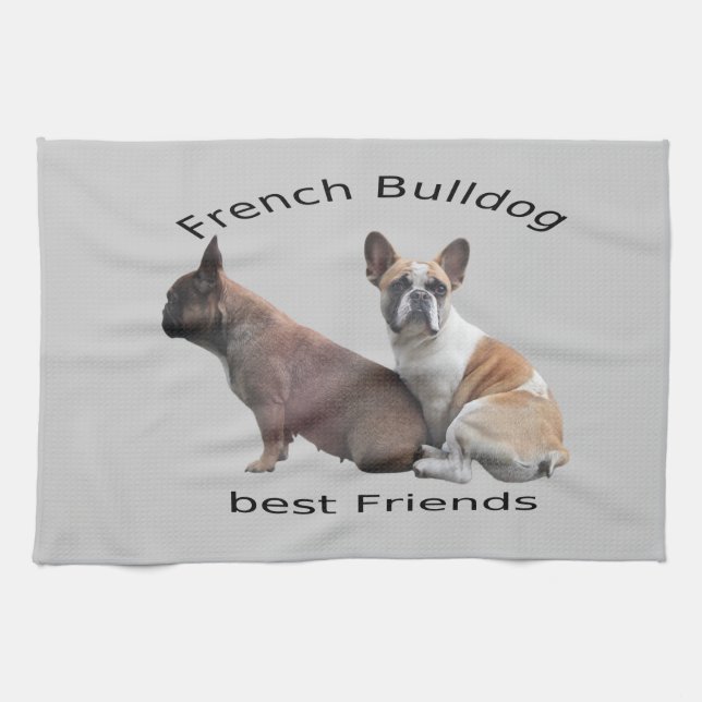 French bulldoggen tea towel (Horizontal)