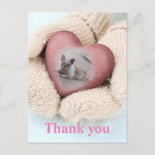 French Bulldoggen thank you postcard