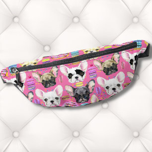 French Bulldogs and Rainbow French Macaron Cookies Bum Bags