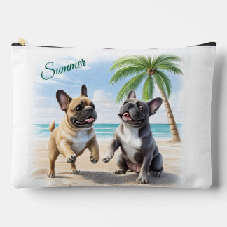French Bulldogs Beach French Bulldog Accessory Pouch