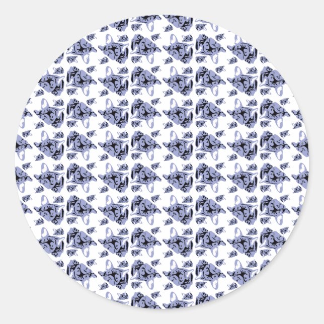 French Bulldogs Classic Round Sticker (Front)