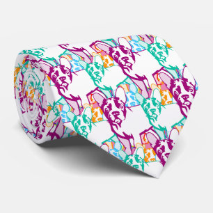 French Bulldogs colourful Tie