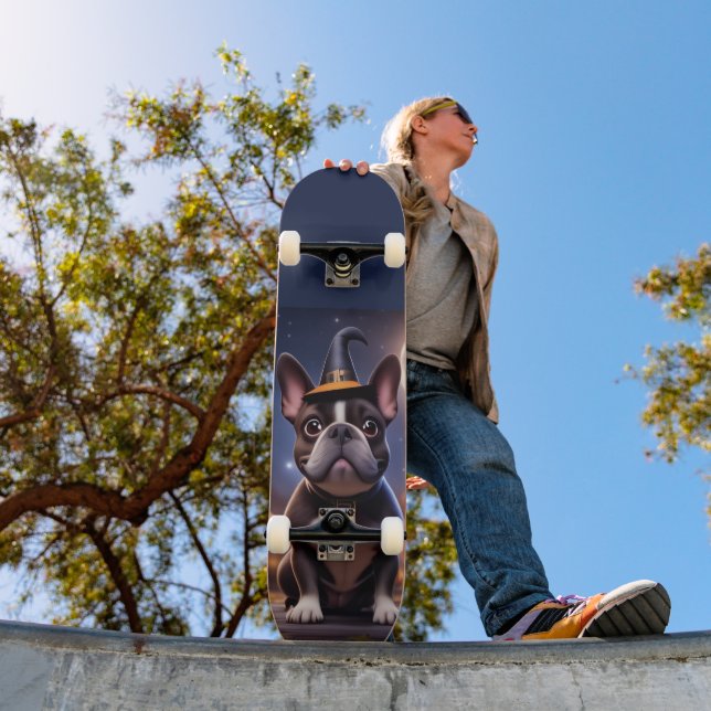 French Bulldogs Halloween French Bulldog Skateboard (Outdoor 1)