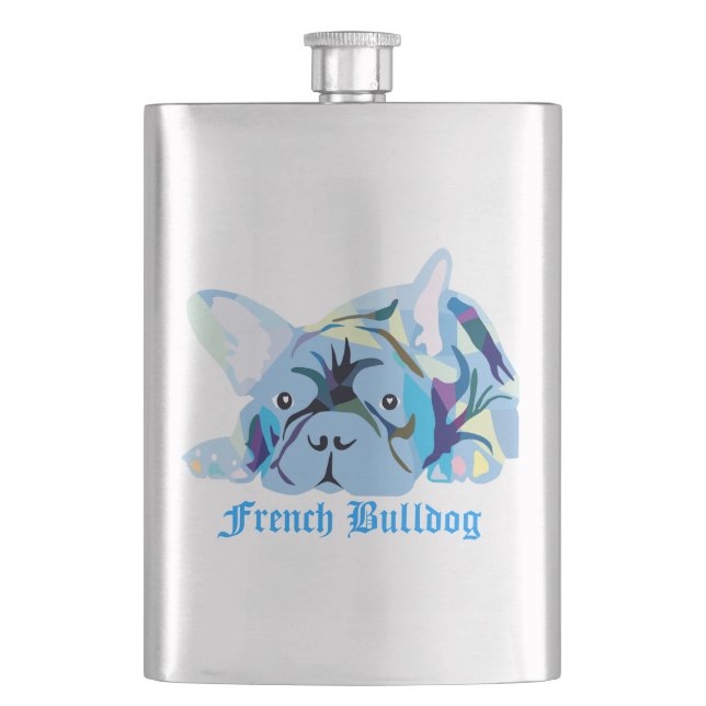 French Bulldogs Hip Flask (Front)