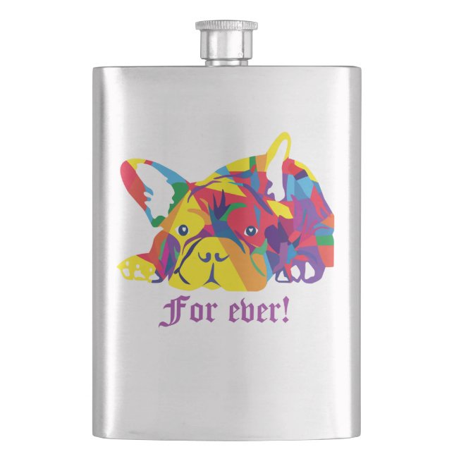 French Bulldogs Hip Flask (Front)