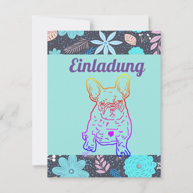 French Bulldogs Invitation French Bulldog (Front)