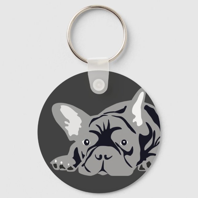 French Bulldogs Key Ring (Front)