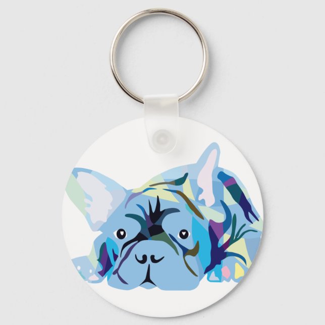 French Bulldogs Key Ring (Front)