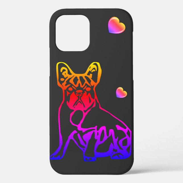 French Bulldogs with Heart French Bulldog Case-Mate iPhone Case (Back)