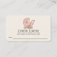 French Cafe Bébé Girl Baby Shower Diaper Raffle