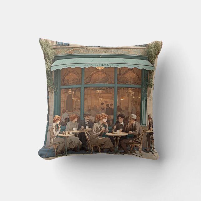 French Cafe Cushion (Front)