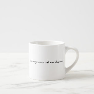French Café Espresso and Cookie Script Espresso Cup